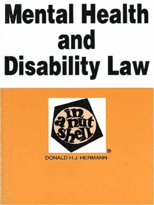 cover image of Hermann's Mental Health and Disability Law in a Nutshell